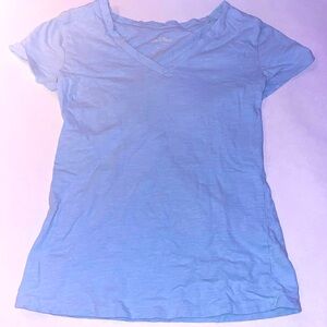 Blue low cut t-shirt